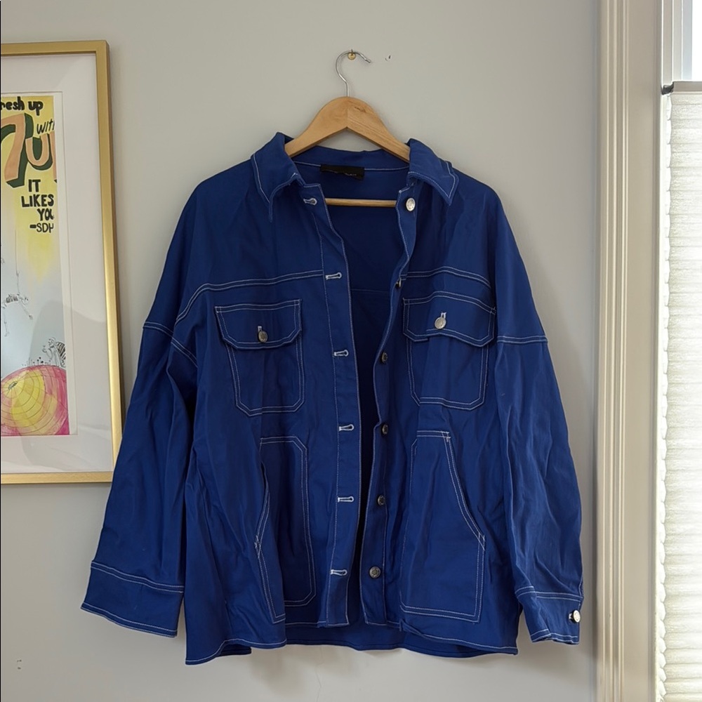 Blue Button-Up Jacket